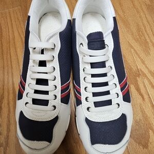 Diesel Blue and White Sneakers Retro-Inspired Design